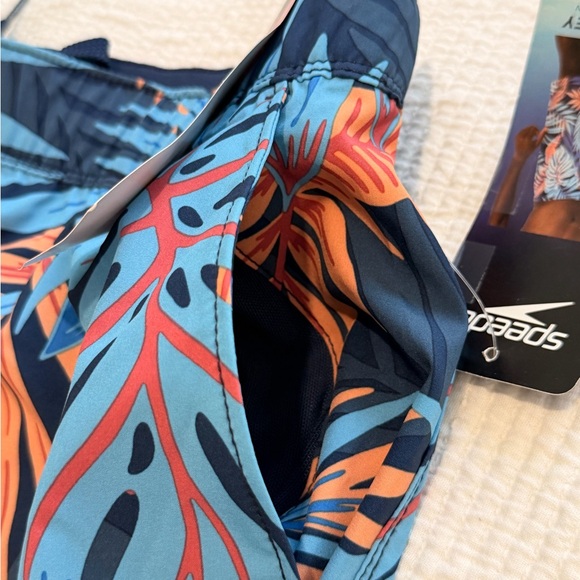 Speedo Comfort Liner Tropical Leaf Print Men's Swim Shorts Size Medium 32 / 34 - Picture 8 of 10